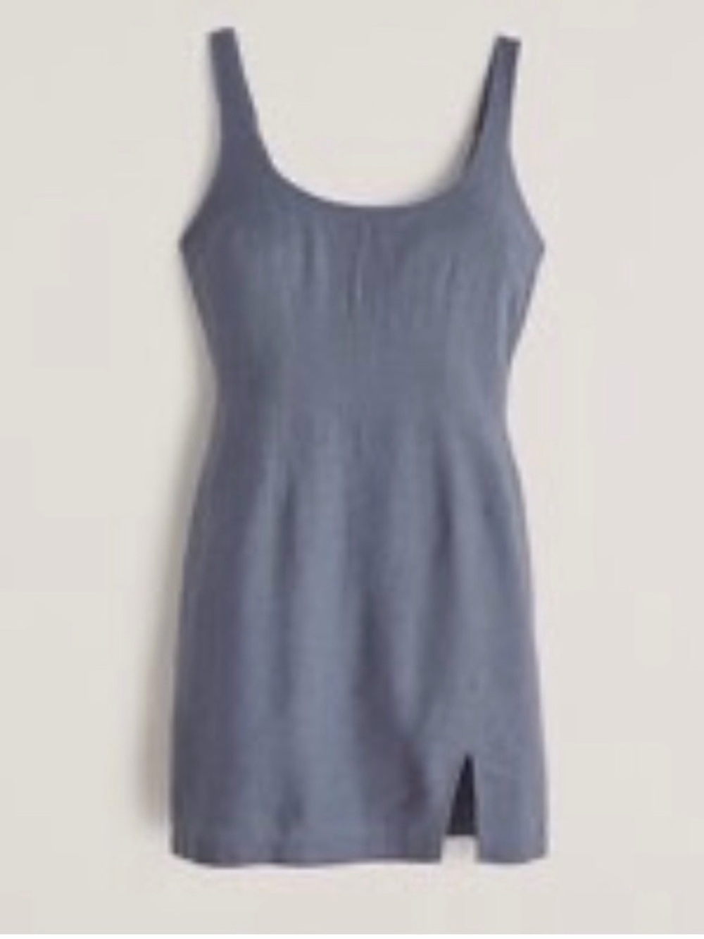 Abercrombie and Fitch Sleeveless 90s Slip Dress in Slate Blue